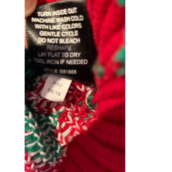 Ugly Christmas Sweater Blizzard Bay Men's Large Timmy The T-Rex Green Red Dino - Picture 5 of 10